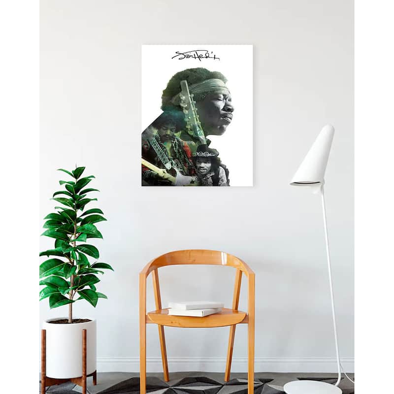 Jimi Hendrix - Double Exposure Art Poster - 24 x 36 Inch