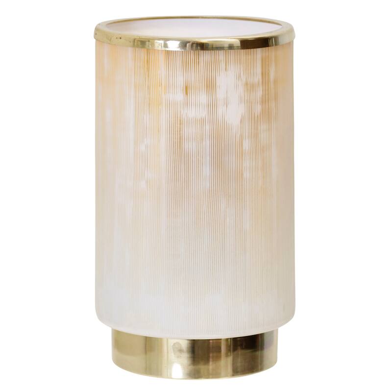 StyleCraft Glass Vase - Gold/White Frost Ombre - Gold, White