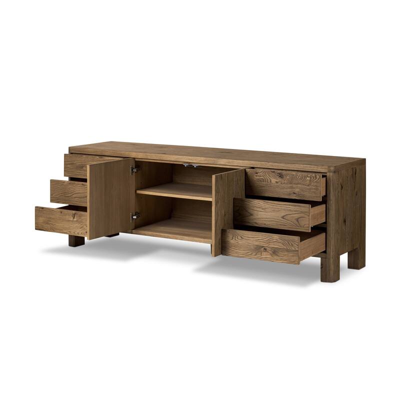 Marie Media Console-Smoked Black Oak Veneer