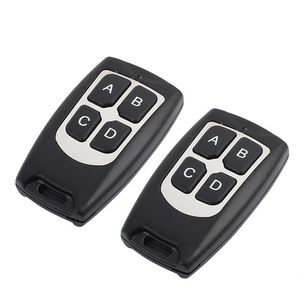 2pcs Black 100 Meters 4 Keys Digital Remote Controller for Signal Control