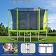 preview thumbnail 12 of 11, 10FT Trampoline with Safety Net Ladder And Basketball Hoop Perfect for Outdoor Fun