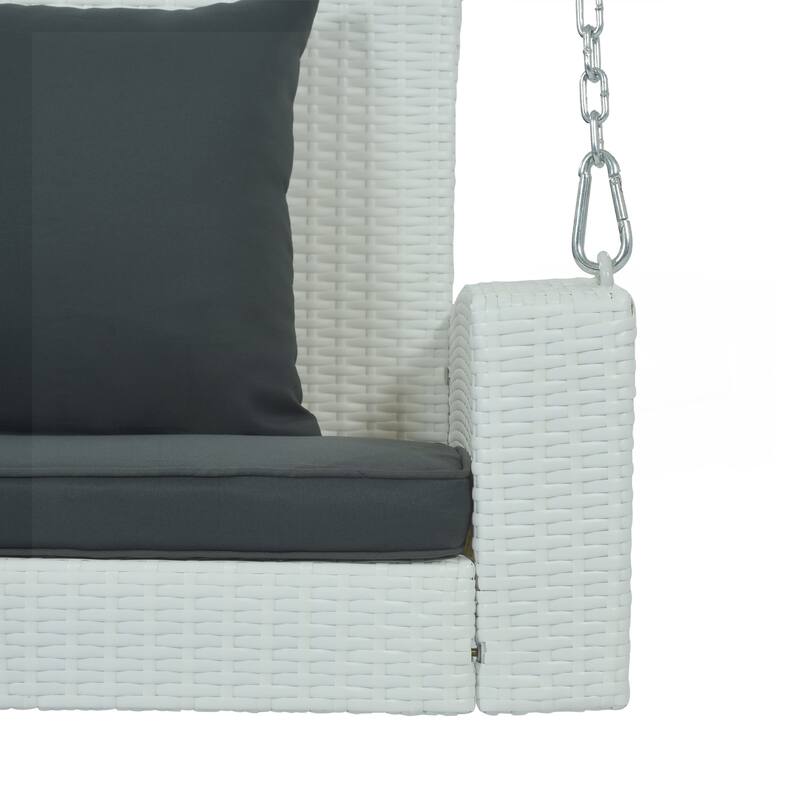 2-Person Wicker Hanging Porch Swing