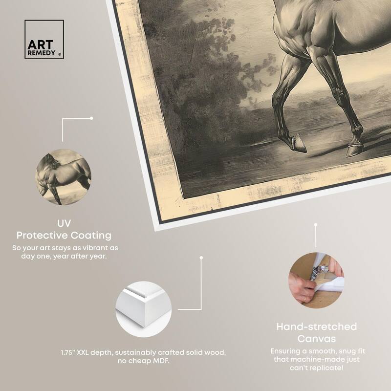 Sketch of a Stallion Canvas by Art Remedy