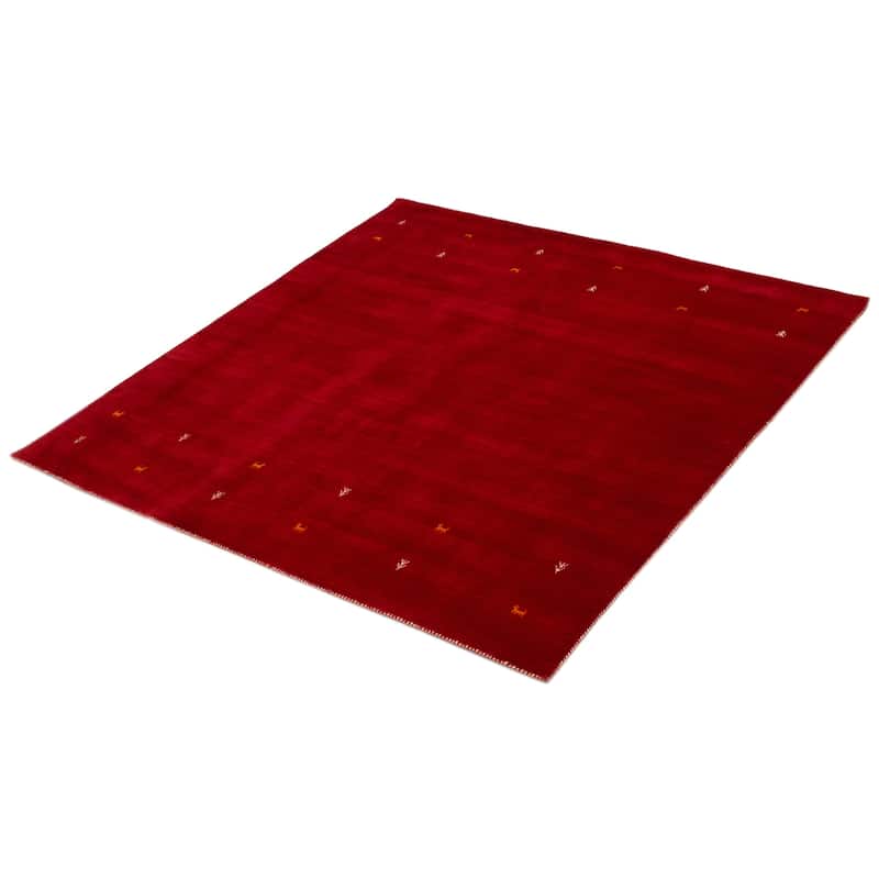 Kashkuli Gabbeh Red Rug 8'1" x 8'1" - 8'1 x 8'1