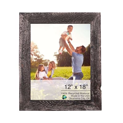 12" x 18" Rustic Farmhouse Rustic Black Wood Frame