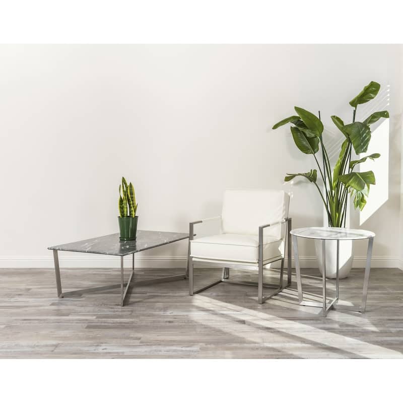 Black Wood Coffee Table with Silver Metal X Base for Living Room - 47.25” x 27.56” x 15.75”