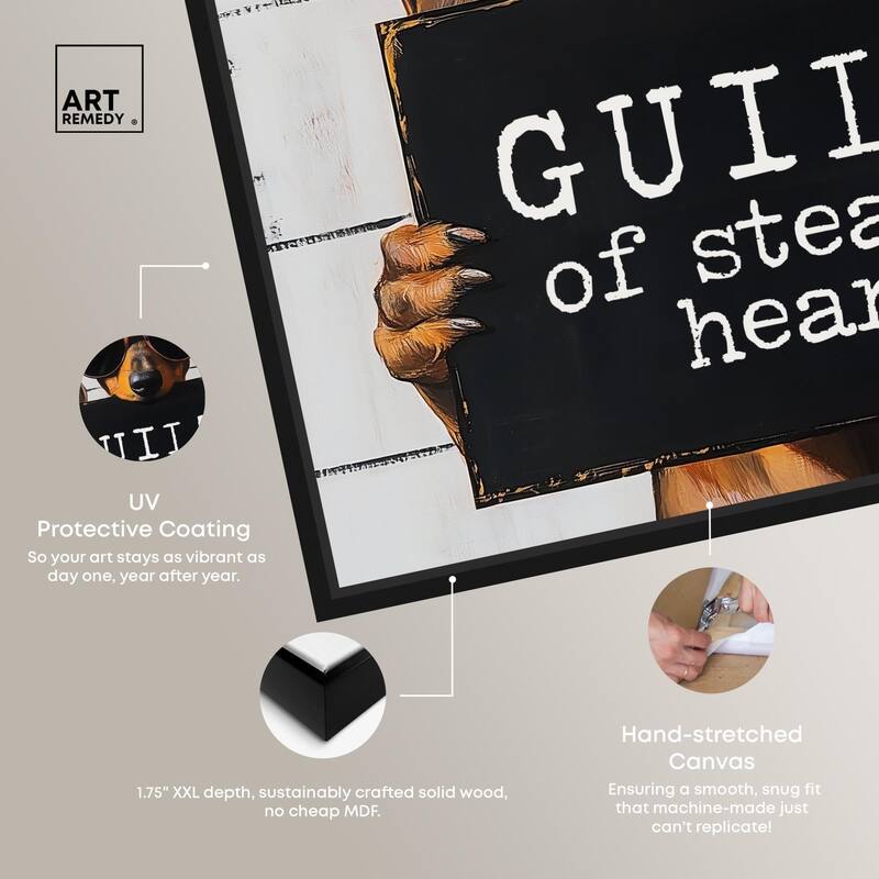 Guilty of Stealing Hearts Canvas by Art Remedy