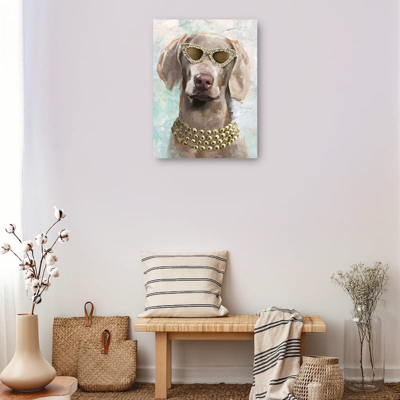 Doggie Divas III By Studio Arts Canvas Art Print