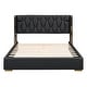 preview thumbnail 4 of 26, Queen Platform Bed with PU Leather Upholstery and Soft Headboard