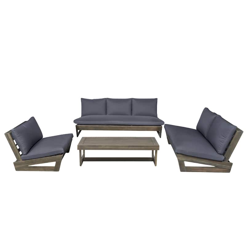 Christopher Knight Home - Sherwood 4-Piece Outdoor Patio Sofa Set