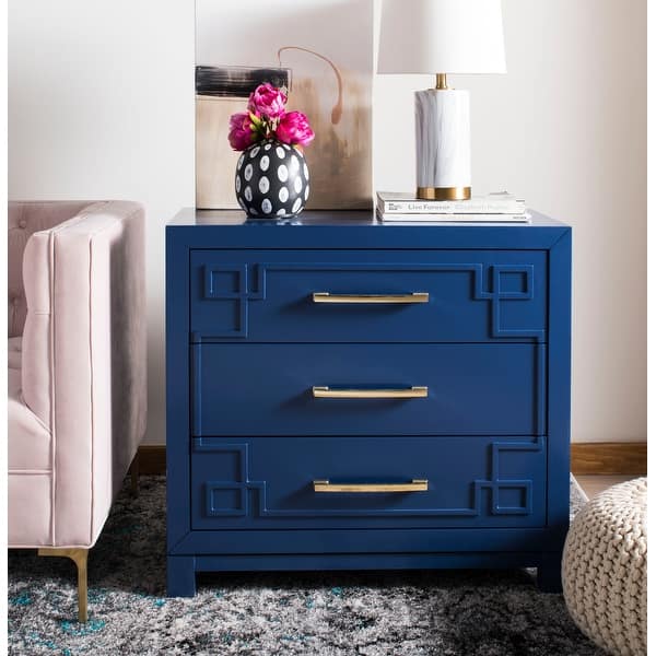 blue and yellow dresser Safavieh Raina 3 Drawer Chest drawer chest makes a