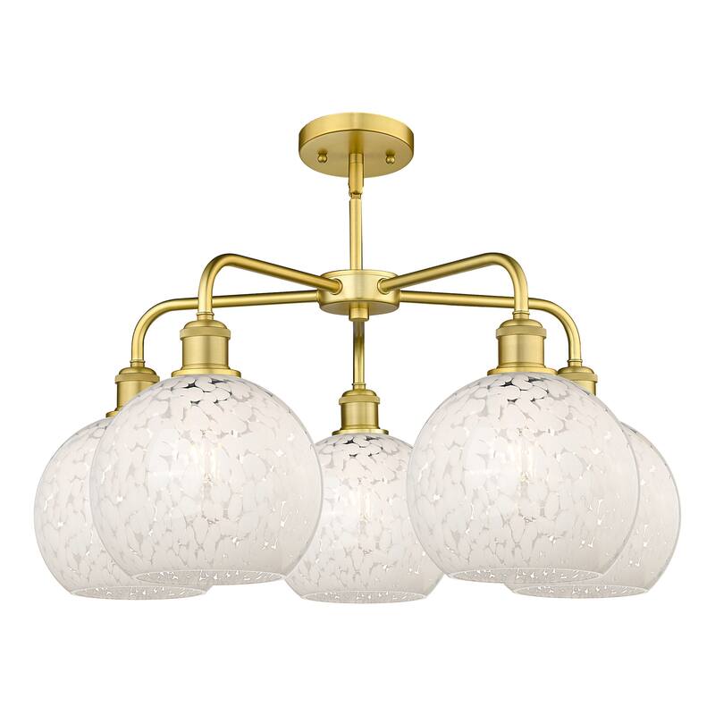 Innovations Lighting 516-5C-16-26-White Mouchette-Indoor Chandelier
