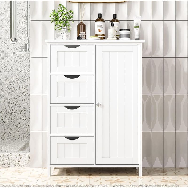 Bathroom Floor Cabinet - 11.8"D x 21.7"W x 32.5"H