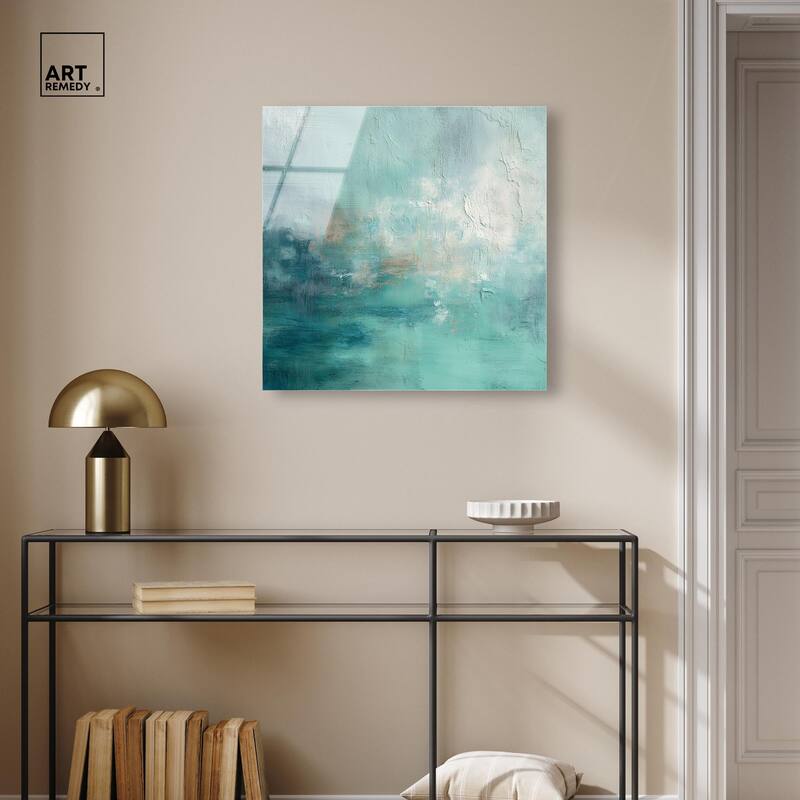 Green Blue I Acrylic by Art Remedy, Ready to Hang
