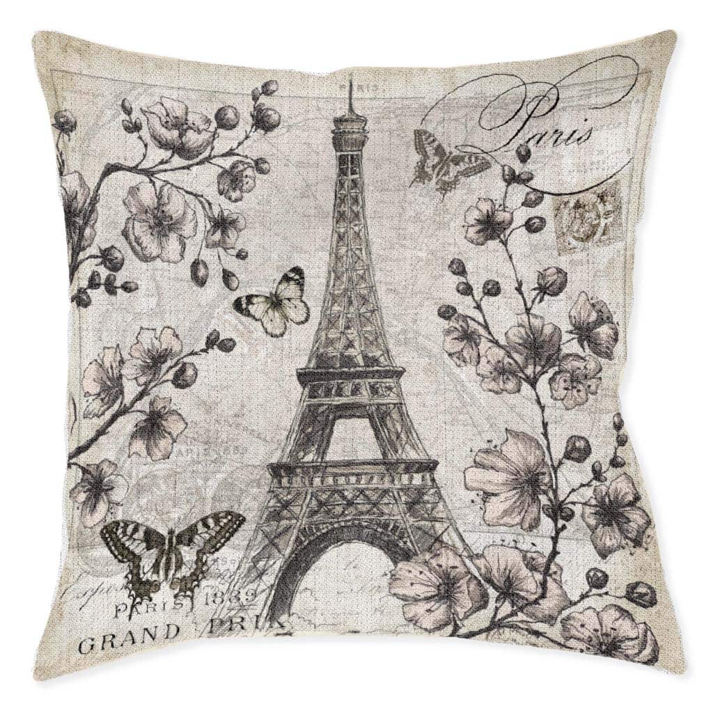 Laural Home Paris in Bloom 17" x 18" Woven Decorative Pillow