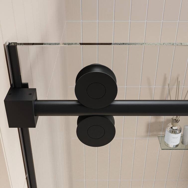 DeerValley Concord 56" - 60" W x 76" H Single Sliding Frameless Shower Door