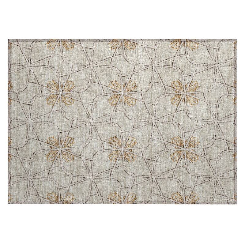 Machine Washable Indoor/ Outdoor Chantille Contempoary Whimsy Rug