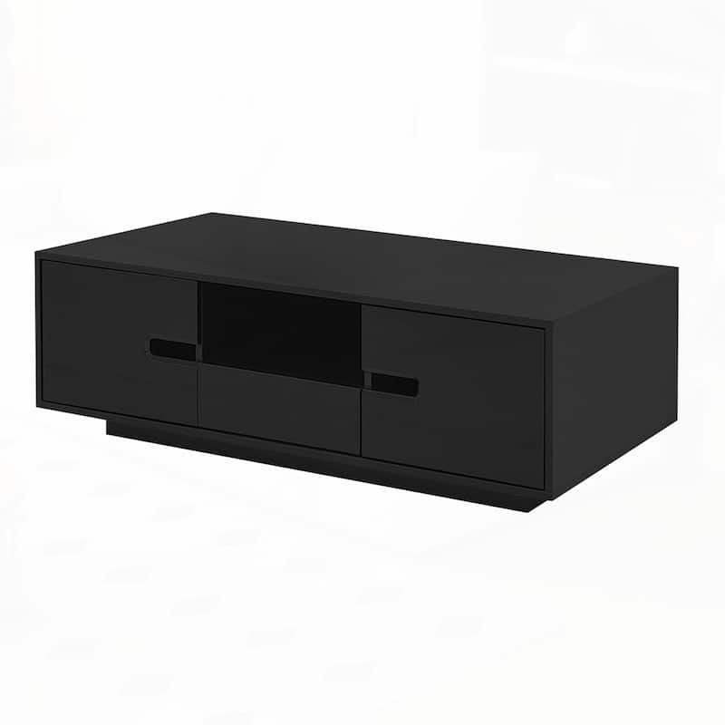 Rectangle Coffee Table Stylish Center Table with Storage Space