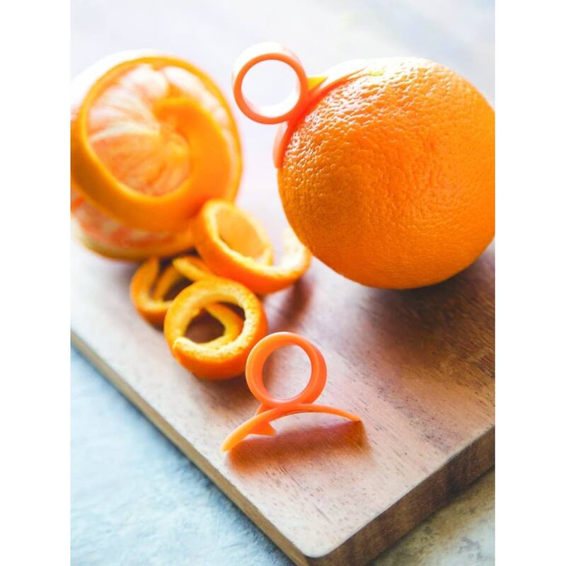 Chef Craft 2pc Plastic Orange Peeler Tool Set - Easily Peel Oranges and Grapefruit