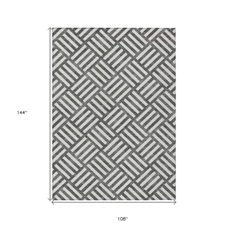 HomeRoots Geometric Transitional Rectangle Outdoor Rug