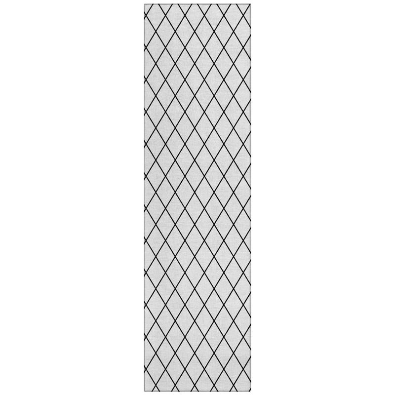 Machine Washable Indoor/ Outdoor Chantille Diamond Trellis Rug