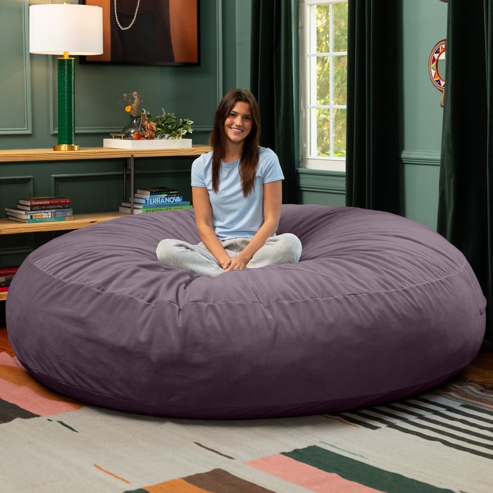 Jaxx Cocoon 7 Ft Giant Bean Bag Sofa and Lounger for Adults, Lush Velvet