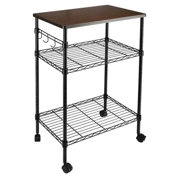 3-Tier Kitchen Utility Cart Black - Overstock - 32946989