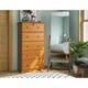 Solid Wood Jumbo Size 5-drawer Chest with Lock by Palace Imports - Honey Pine