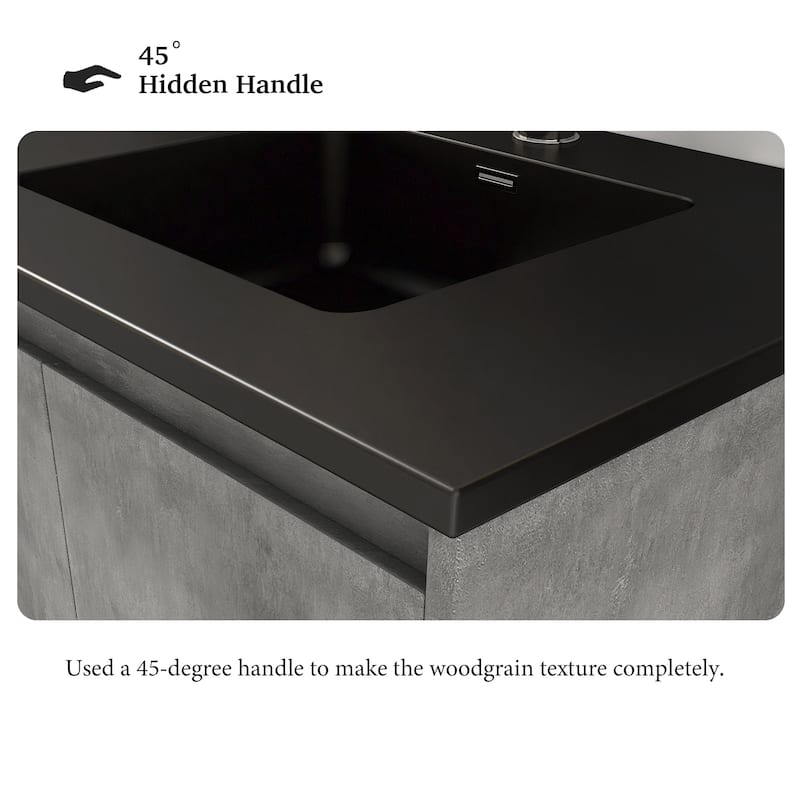 24-inch Freestanding Bath Vanity with White Cultured Mable Top