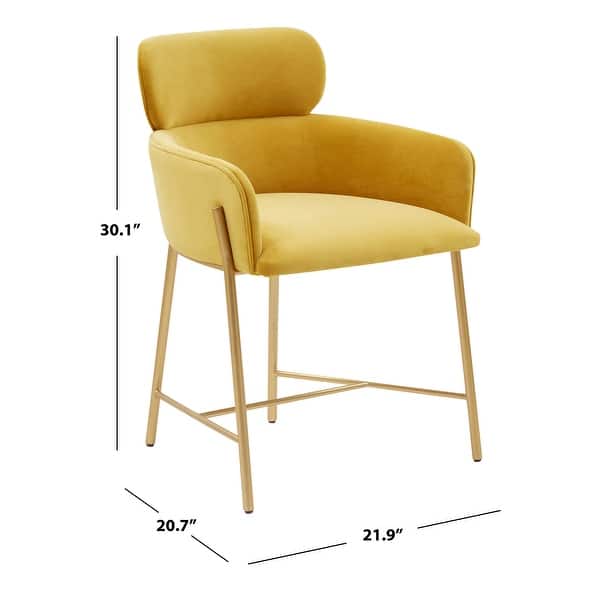 dimension image slide 0 of 3, SAFAVIEH Couture Charlize Dining Chair (Fully Assembled) - 21.9" W x 20.7" L x 30.1" H