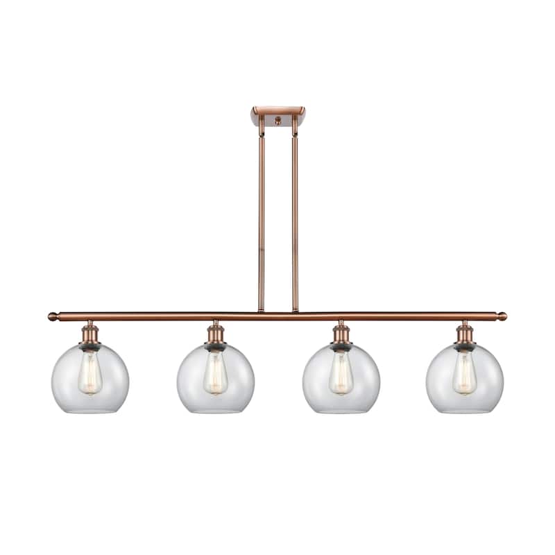 Innovations Lighting 516-4I-10-48 Athens Linear Athens 4 Light 48" - Antique Copper / Clear