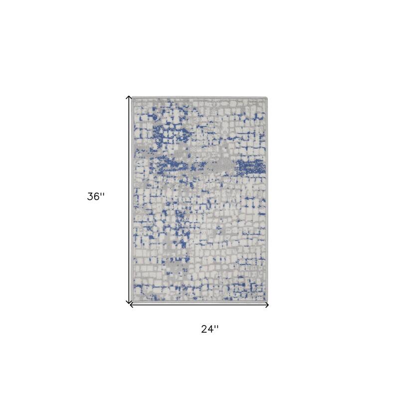 Power Loomed Abstract Modern Stain Resistant Area Rug - 36' X '24' X '0.39
