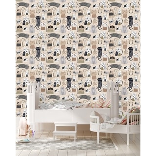 Cats Wallpaper Peel and Stick and Prepasted - Bed Bath & Beyond - 36791220