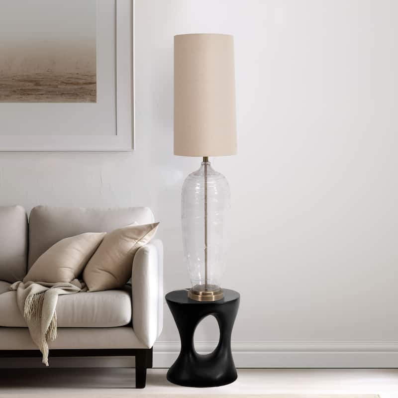 Sagebrook Home Modern Neutral Glass Bottle Table Lamp - 11" x 11" x 50" - 11" x 11" x 50" - Clear/frost