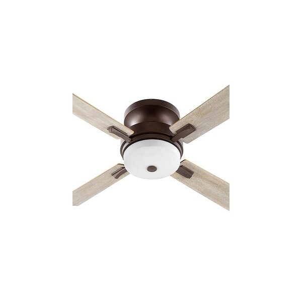Quorum International 65524 86 52 4 Blade Hugger Ceiling Fan With Light Kit Included Davenport Oiled Bronze