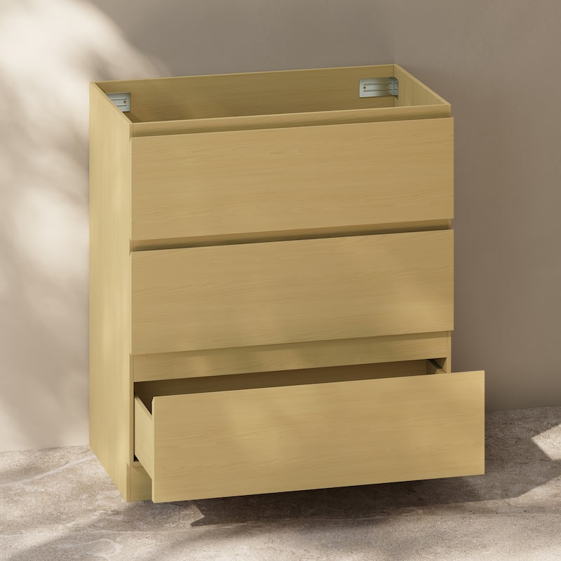 Liberte 30" Freestanding Bathroom Vanity Cabinet Without Top In Natural Oak - 30
