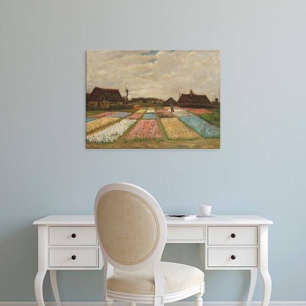 Easy Art Prints 's 'Flower Beds in Holland, c. 1883' Premium Canvas Art