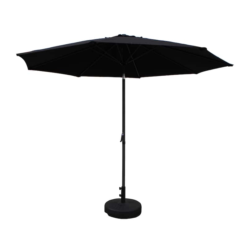 St. Kitts 10-foot Aluminum Patio Market Umbrella - Black