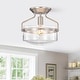preview thumbnail 7 of 12, Merwin Matte Black Semi-Flush Ceiling Lamp 1-Light