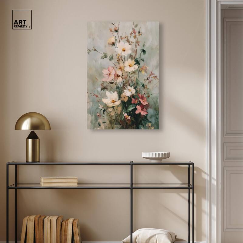 Vintage White Whispers Canvas by Art Remedy, Gallery Wrapped