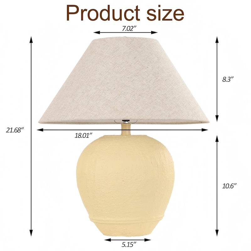 Ceramic Table Lamp with Linen Shade