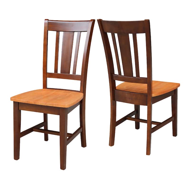 International Concepts Solid Wood San Remo Splatback Chairs - Set of 2