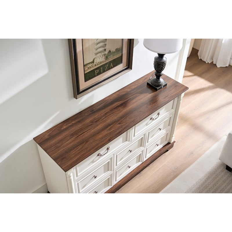 Rustic Rustic Chest of 8 Drawer Dresser Chest