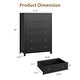 preview thumbnail 2 of 4, Modern Chest of Drawers with Gold Ring Pull Handles & Strong Legs, Storage Cabinet for Bedroom, Living Room, Entryway