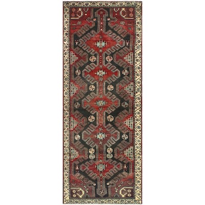 Fine Vintage Distressed Gil Rust/Charcoal Runner - 3'1" x 8'5"