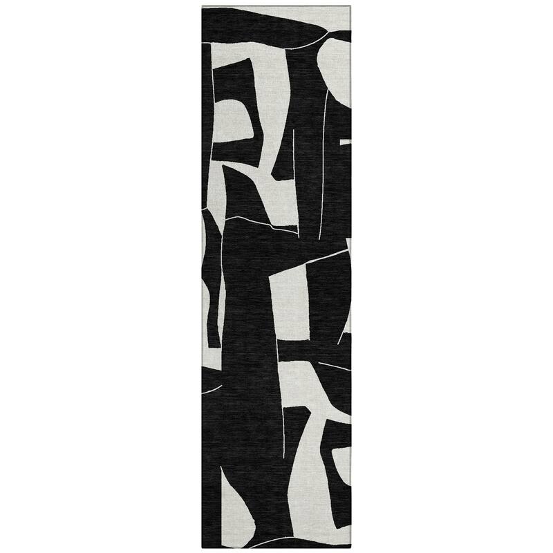 Machine Washable Indoor/ Outdoor Modern Creede Chantille Rug