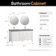 preview thumbnail 79 of 99, Leon 60 in. Double Bathroom Vanity with Composite Stone Top