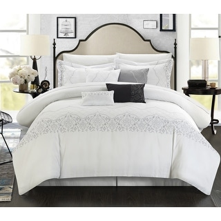 Klaskish White 12-piece Comforter Set