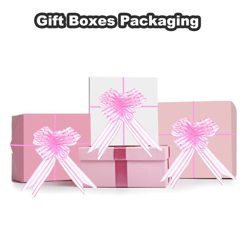 50pcs Pull Bows 5.9 Inch Wide Ribbon Gift Bows for Gift Wrapping