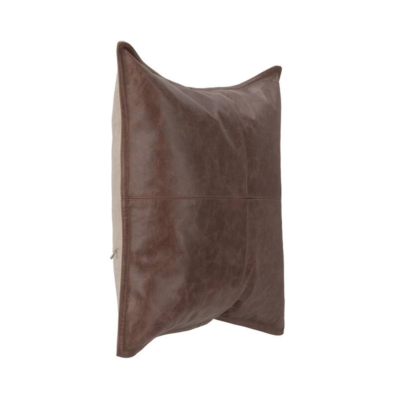Villa by Classic Home Dumont Genuine Leather Throw Pillow